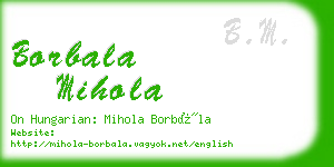 borbala mihola business card